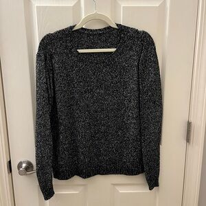 Brandy Melville Black Marled Crewneck Sweater